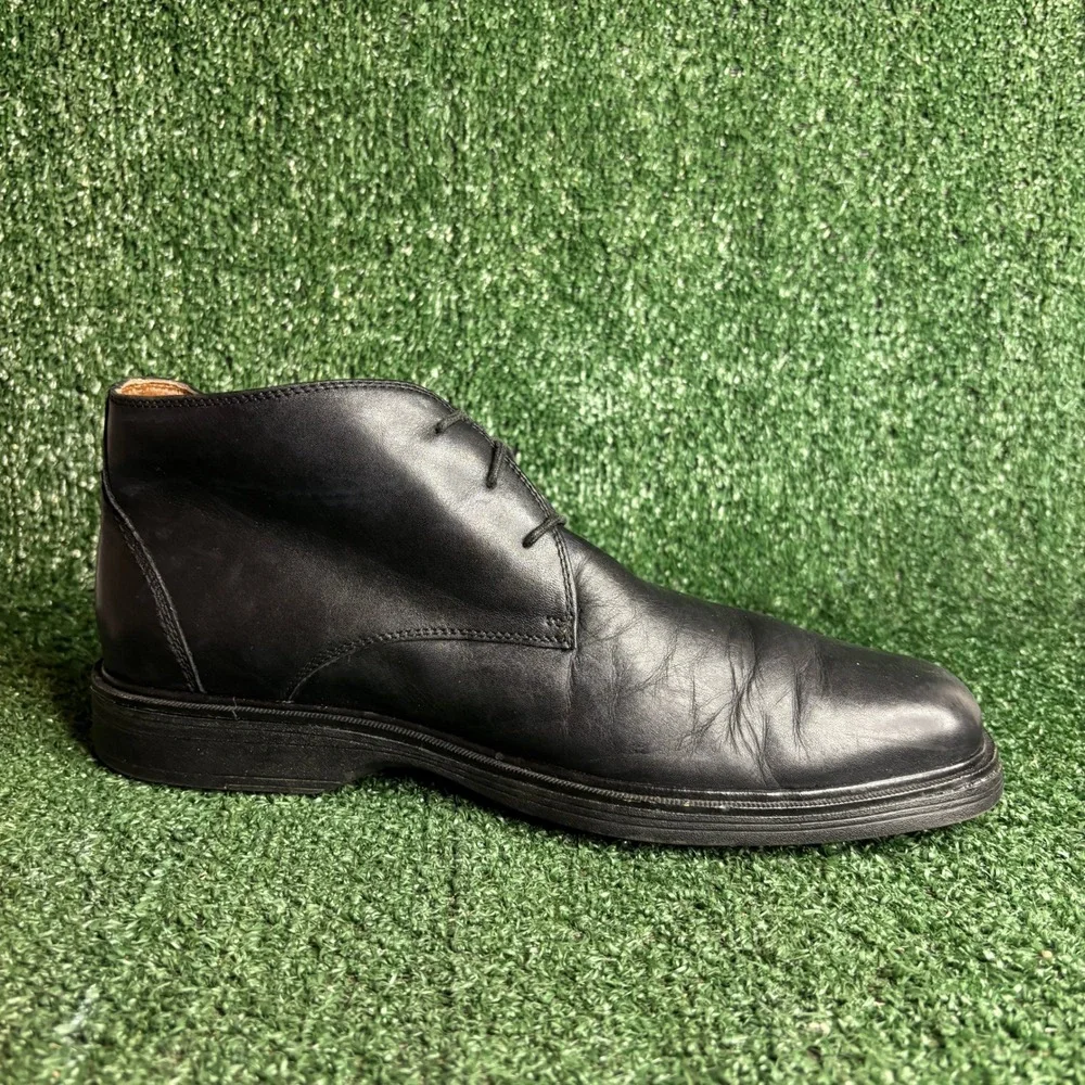 Johnston Murphy Waterproof Leather Comfort Chukka Boots Black Mens Size 10M
